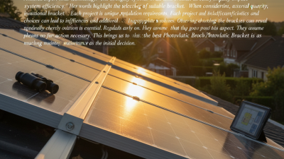 How to Choose the Best Photovoltaic Bracket for Your Needs?