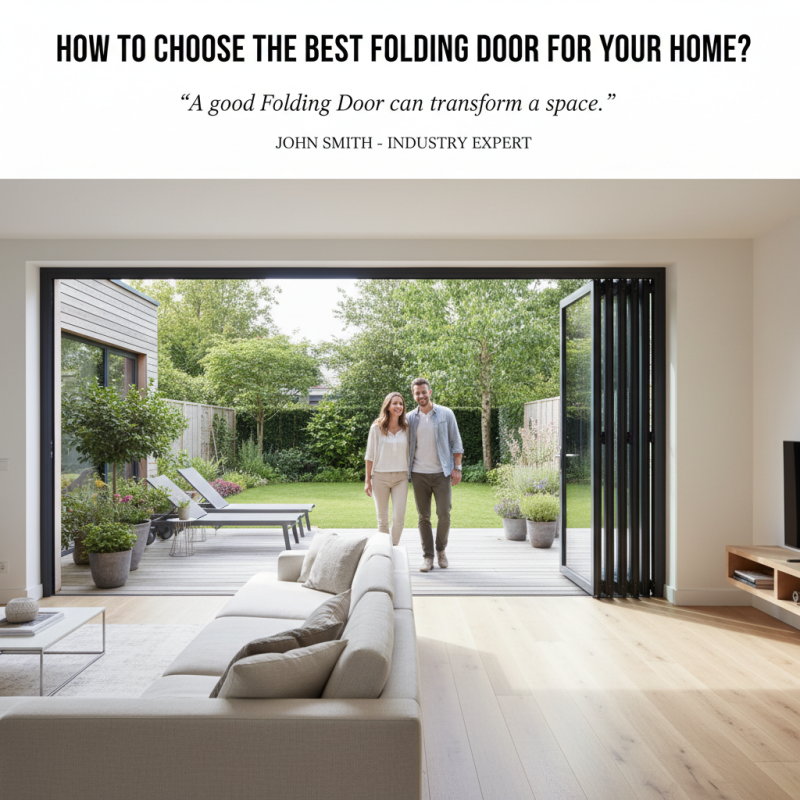 How to Choose the Best Folding Door for Your Home?