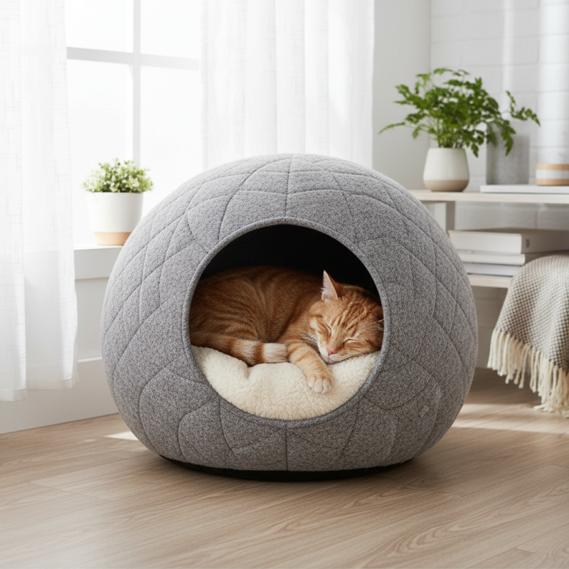 Почему кошкам нужны закрытые лежаки?