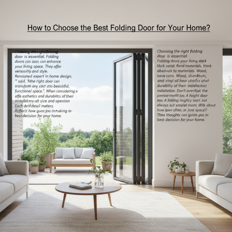 How to Choose the Best Folding Door for Your Home?