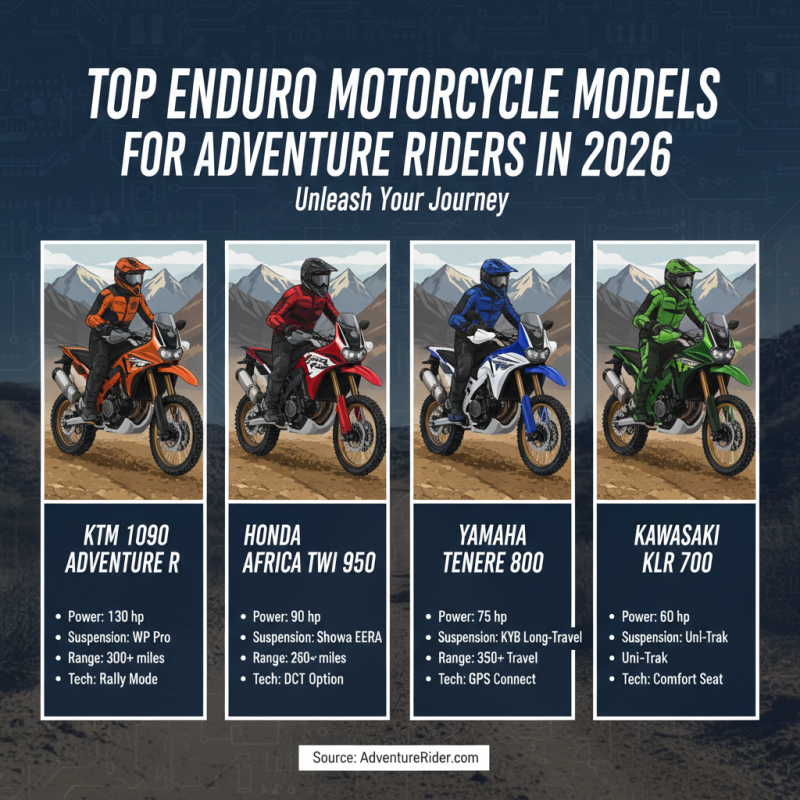 Top Enduro Motorcycle Models for Adventure Riders in 2026?