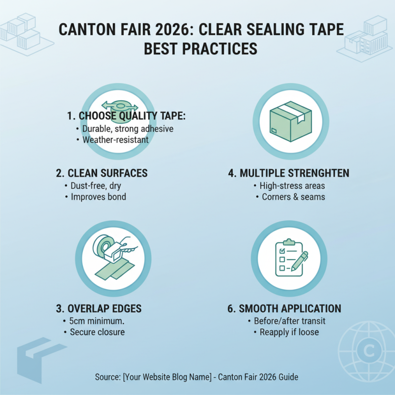 Top Tips for Using Clear Sealing Tape at Canton Fair 2026?