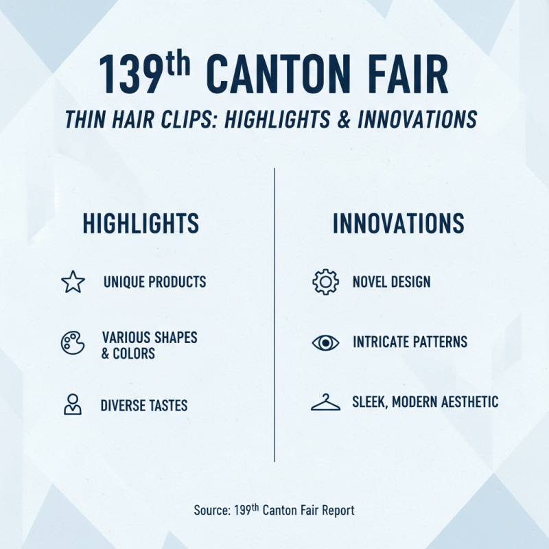 What are Thin Hair Clips at the 139th Canton Fair?