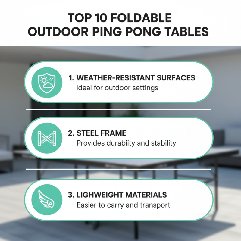 Top 10 Best Foldable Outdoor Ping Pong Tables for Every Budget?