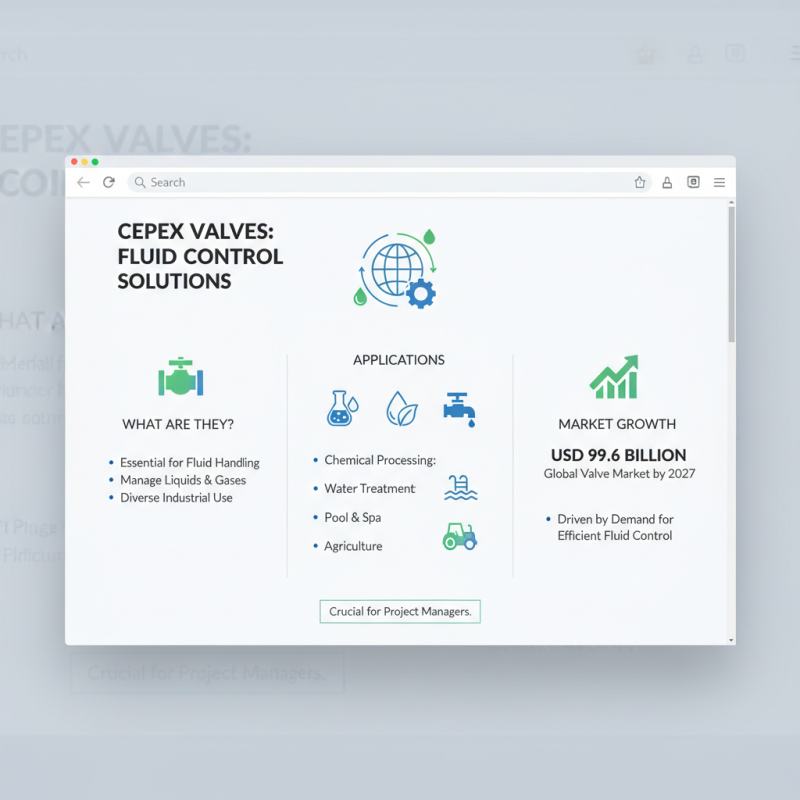Why You Need the Cepex Valves Catalogue for Your Next Project?