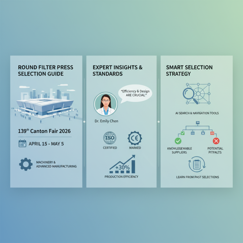 How to Choose Round Filter Press at the 139th Canton Fair?