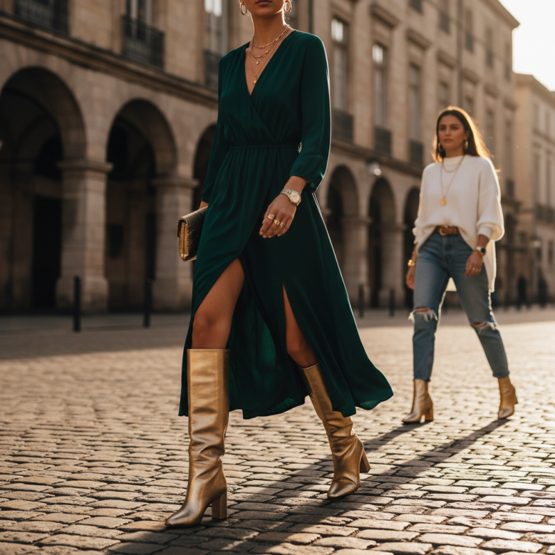 Top Ladies Gold Boots Styles You Need to Try This Season?