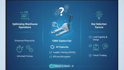 How to Choose Special Pallet Trucks at the 139th Canton Fair?