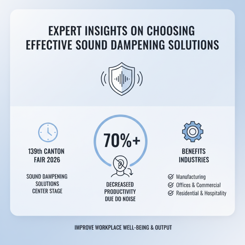 Best Sound Dampening Solutions at 139th Canton Fair 2026?