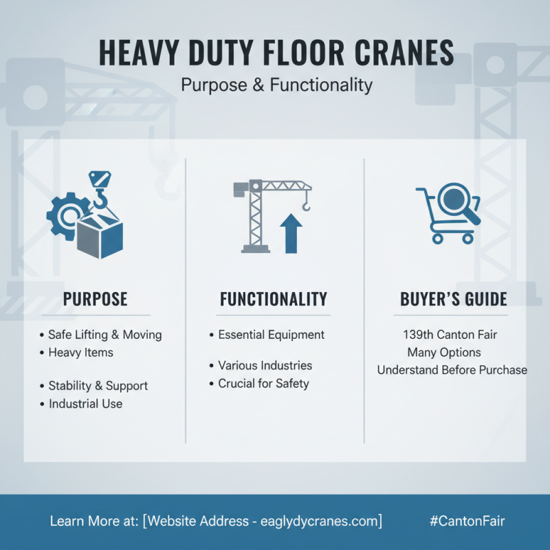 How to Choose a Heavy Duty Floor Crane at the 139th Canton Fair?