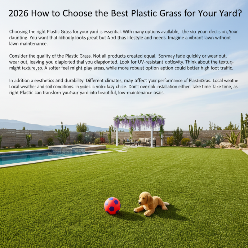 2026 How to Choose the Best Plastic Grass for Your Yard?