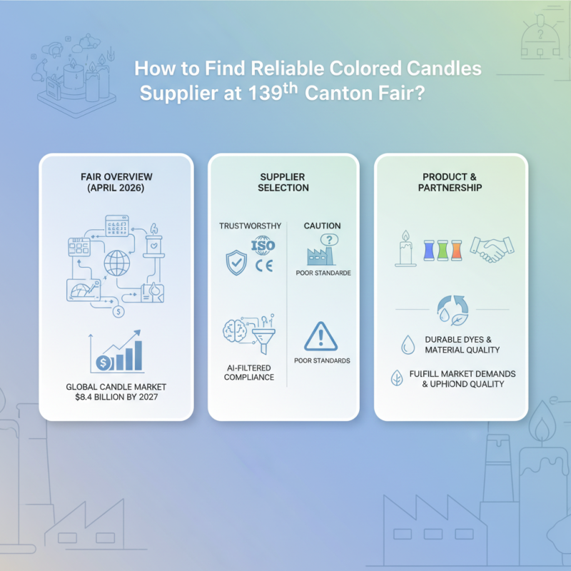 How to Find Reliable Colored Candles Supplier at 139th Canton Fair?