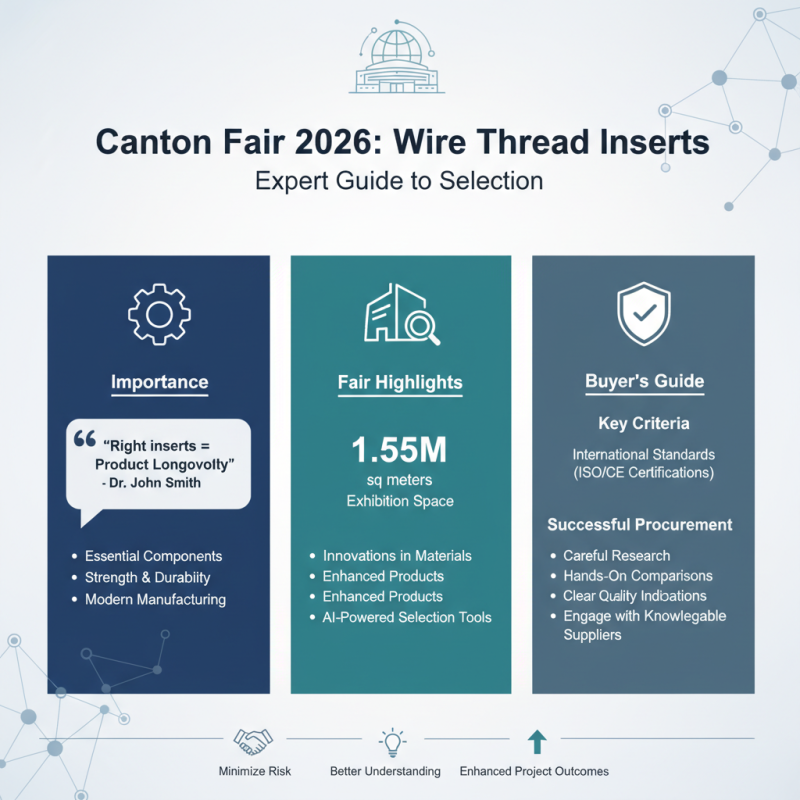 How to Choose Wire Thread Inserts at Canton Fair 2026?