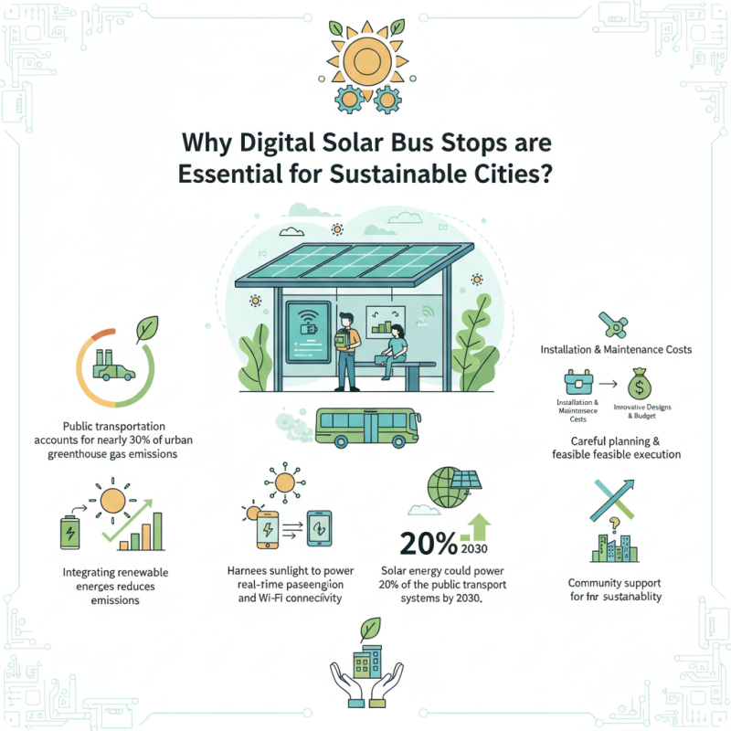 Why Digital Solar Bus Stops are Essential for Sustainable Cities?