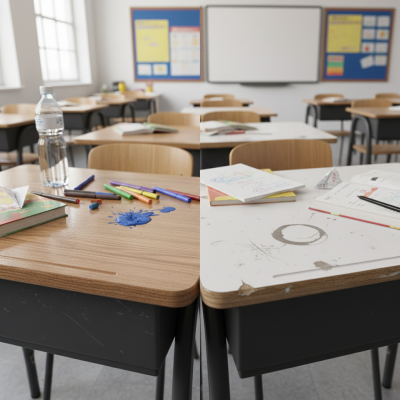 What is the Difference Between HPL and MDF for School Desks?