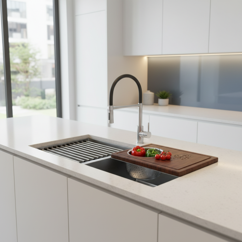 How to Choose a Multi Functional Double Bowl Sink at Canton Fair?