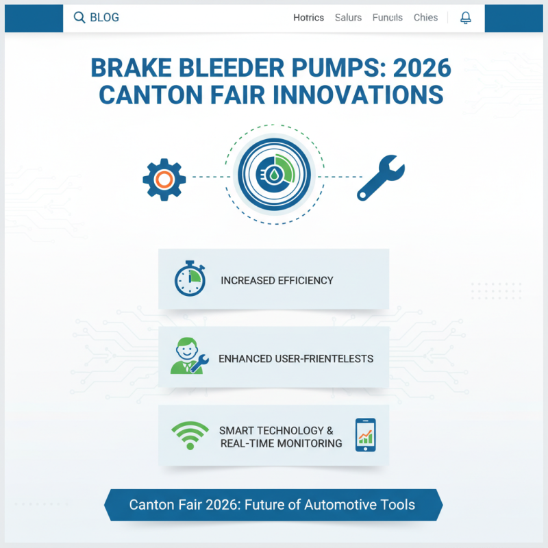 Best Brake Bleeder Pump at 2026 Canton Fair What to Expect?