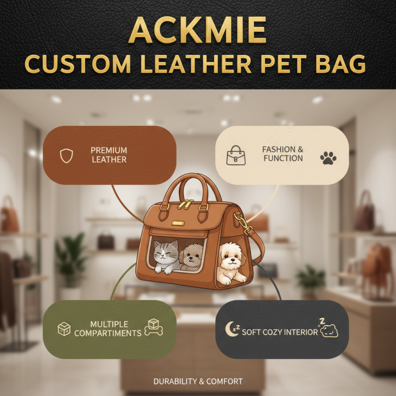 Ackmie Custom Leather Pet Bag Launch at 2026 Canton Fair?
