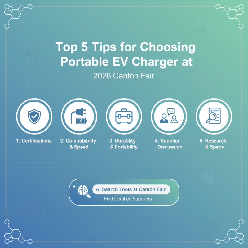 Top 5 Tips for Choosing a Portable EV Charger at 2026 Canton Fair?