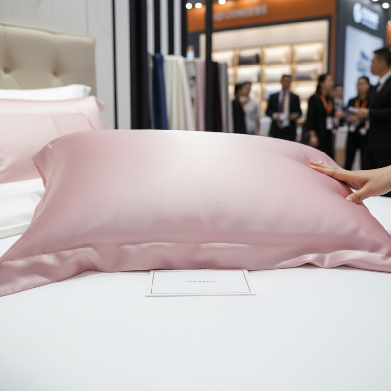 What is Pink Silk Pillow Cover at 2026 Canton Fair?