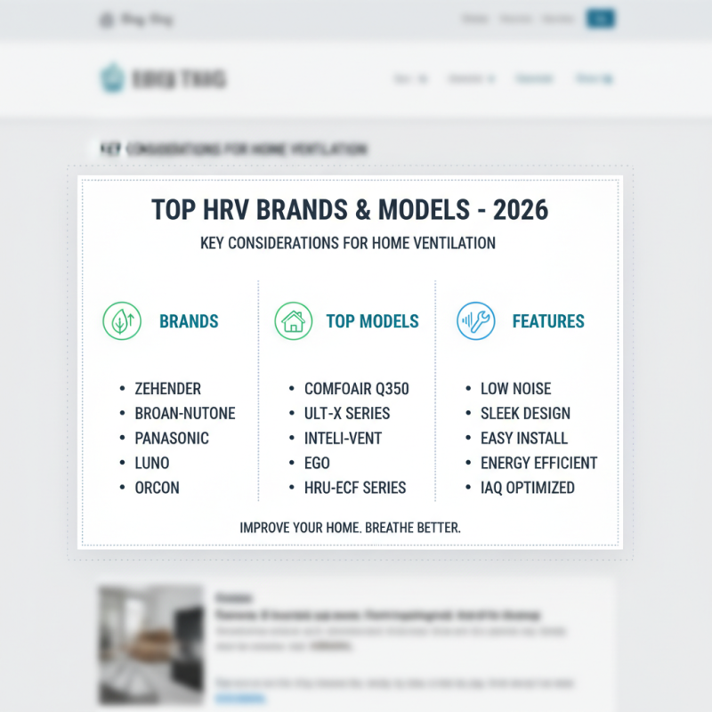 2026 Top Choices for Heat Recovery Ventilator Technology Explained?