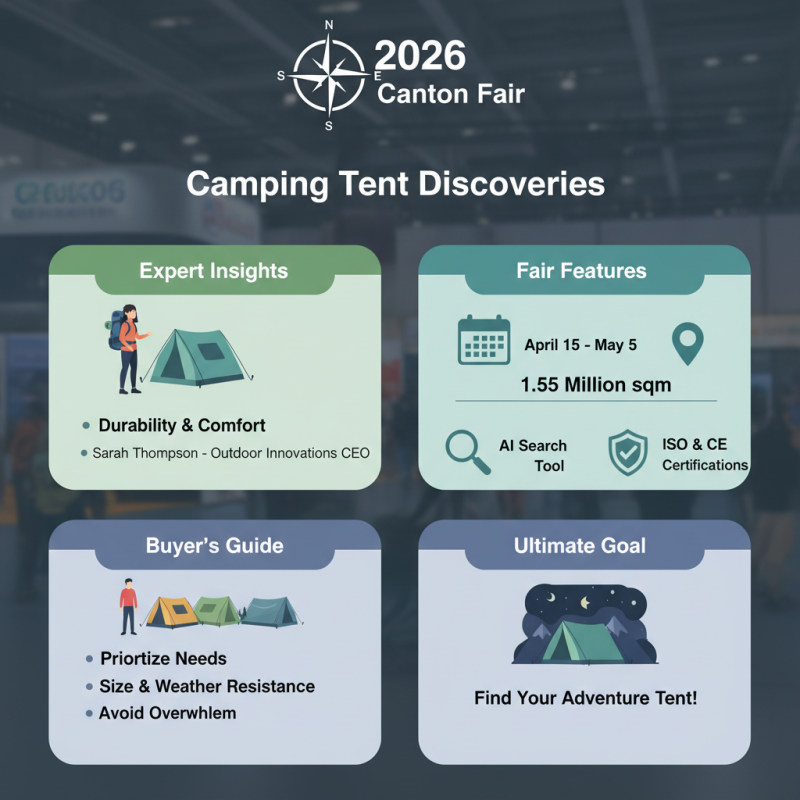 Best Camping Tents to Discover at the 2026 Canton Fair?