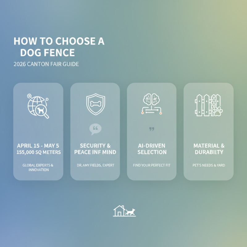 How to Choose a Dog Fence at the 2026 Canton Fair?