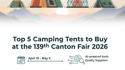 Top 5 Camping Tents to Buy at the 139th Canton Fair 2026?