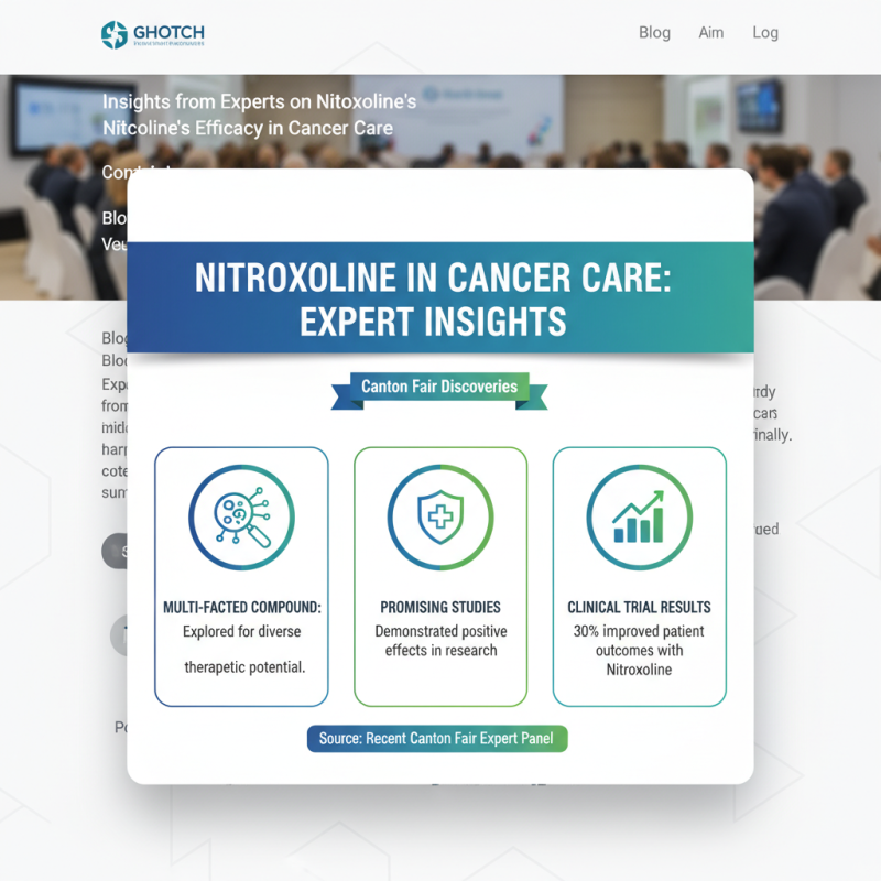 2026 Top Nitroxoline Cancer Treatment Insights at Canton Fair?
