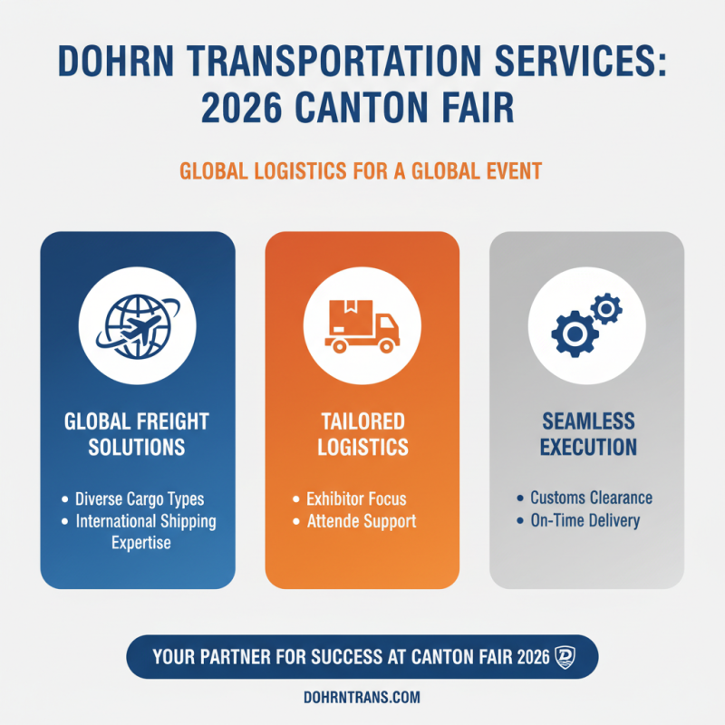 Dohrn Transportation Tracking for 2026 Canton Fair China?