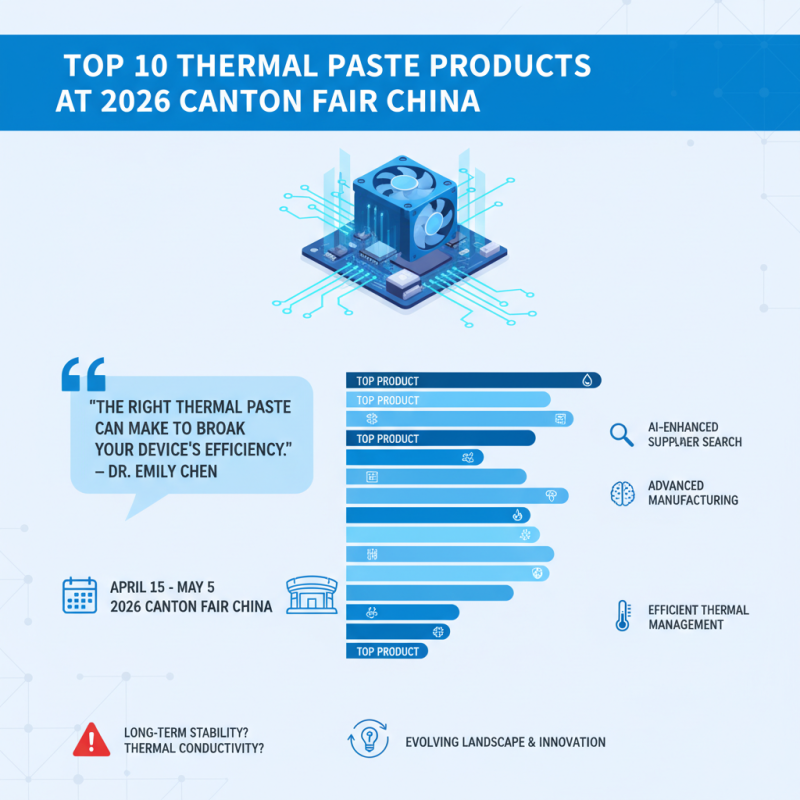 Top 10 Thermal Paste Products at 2026 Canton Fair China?