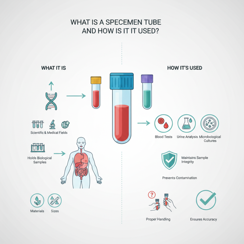 What is a specimen tube and how is it used?