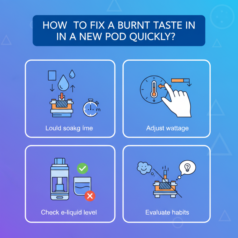 How to Fix a Burnt Taste in a New Pod Quickly?