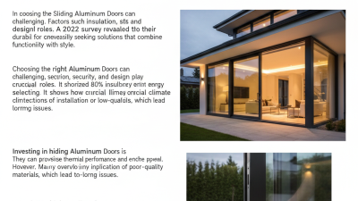 How to Choose Sliding Aluminium Doors for Your Home?