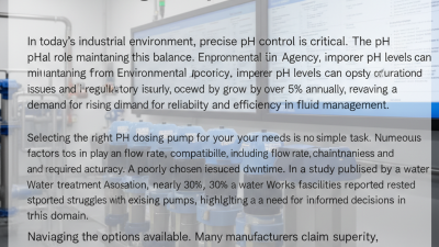 2026 How to Choose the Best Ph Dosing Pump for Your Needs?