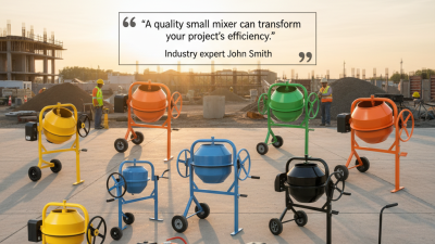 Top 10 Small Cement Mixer Concrete Options for Every Project?