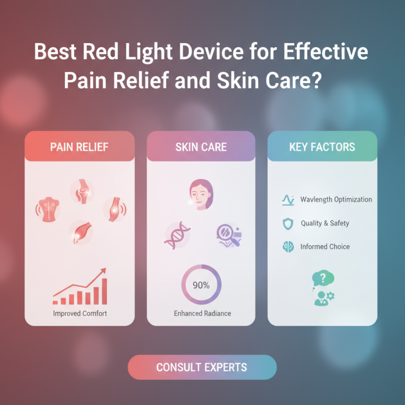 Best Red Light Device for Effective Pain Relief and Skin Care?