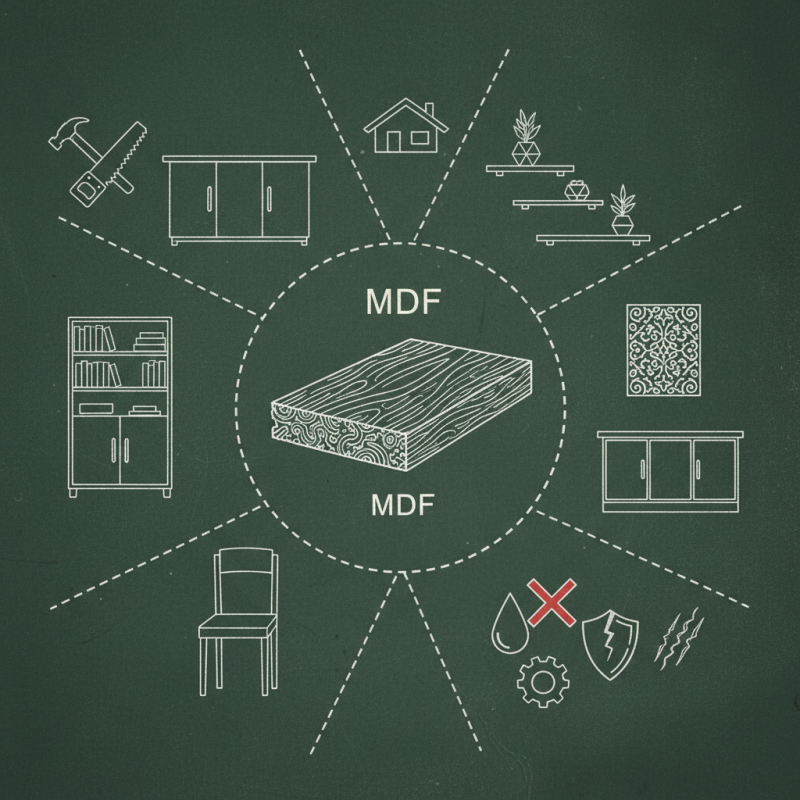 What is Fiberboard Medium Density Board used for?
