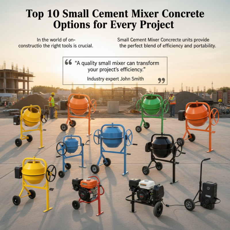 Top 10 Small Cement Mixer Concrete Options for Every Project?