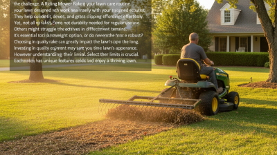 Top 10 Riding Mower Rakes for Perfect Lawn Care Solutions?
