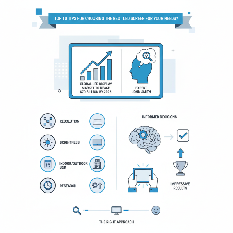 Top 10 Tips for Choosing the Best LED Screen for Your Needs?