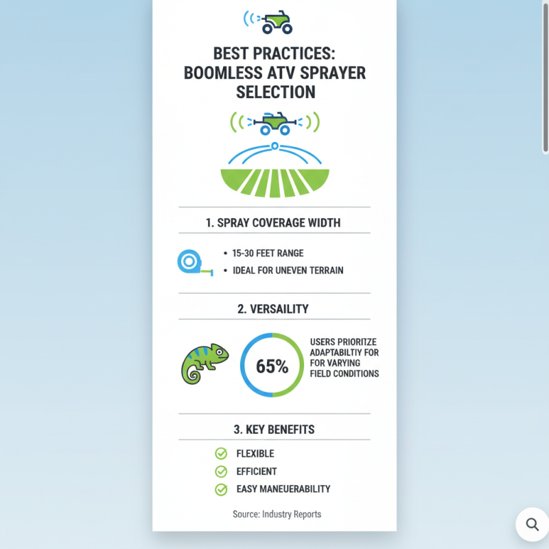What Makes Boomless ATV Sprayers Ideal for Your Needs?