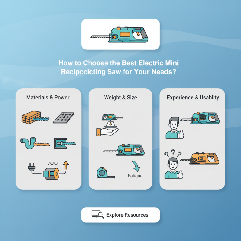 How to Choose the Best Electric Mini Reciprocating Saw for Your Needs?