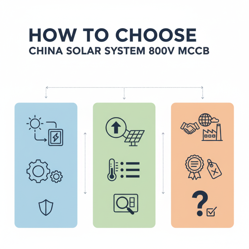 How to Choose China Solar System 800V MCCB for Your Needs?