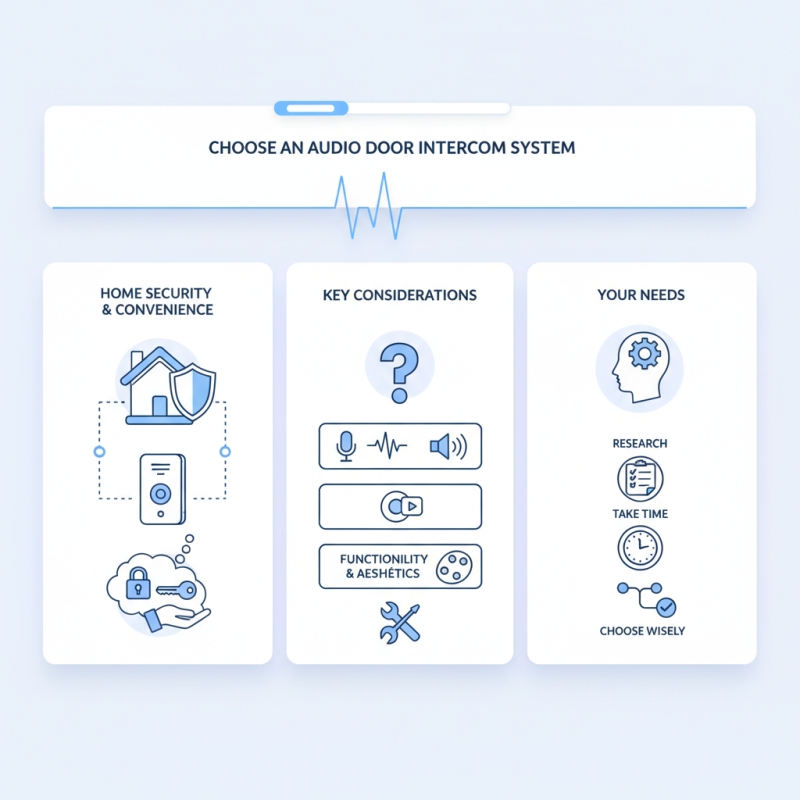 2026 How to Choose the Best Audio Door Intercom for Your Needs?