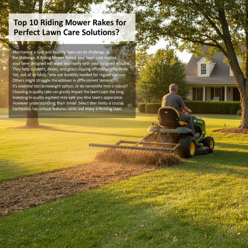 Top 10 Riding Mower Rakes for Perfect Lawn Care Solutions?