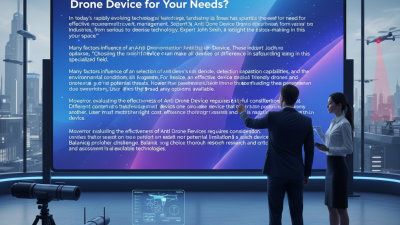 2026 How to Choose the Best Anti Drone Device for Your Needs?