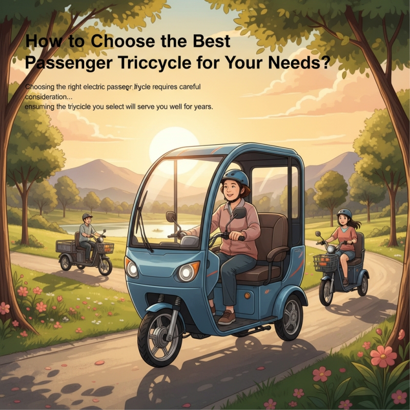 How to Choose the Best Electric Passenger Tricycle for Your Needs?