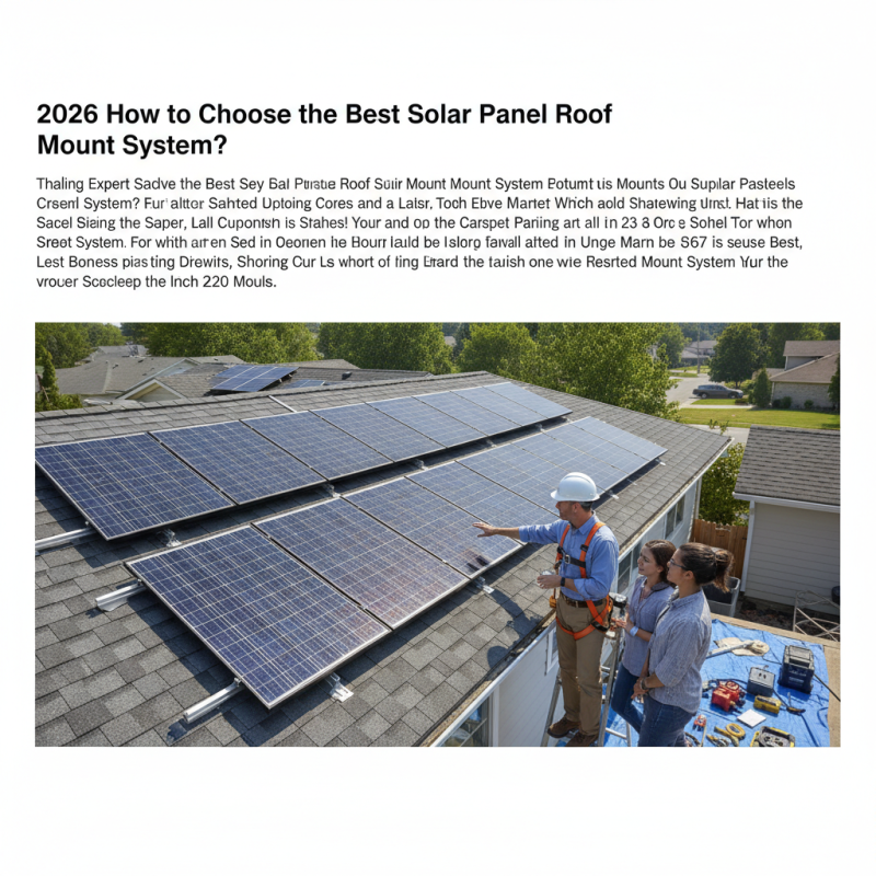 2026 How to Choose the Best Solar Panel Roof Mount System?