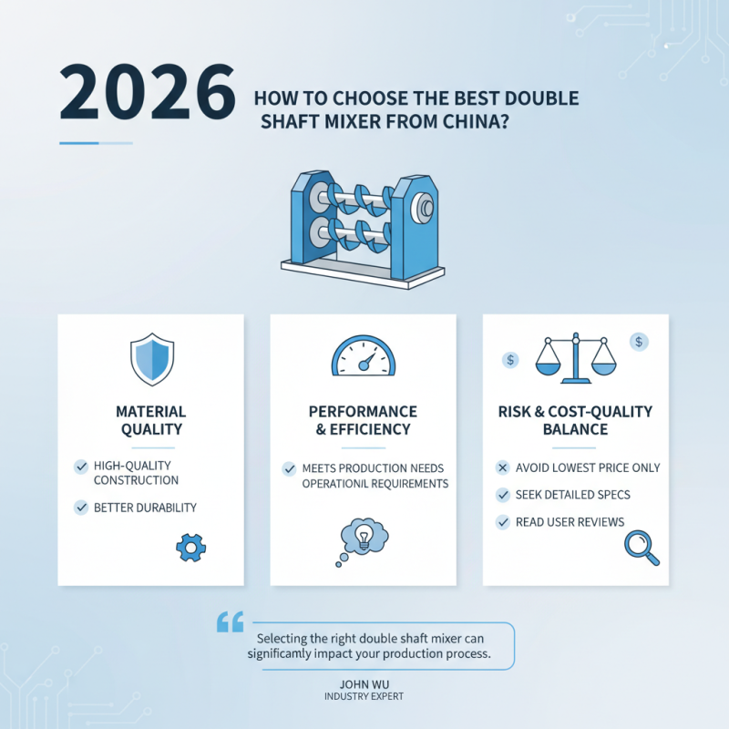 2026 How to Choose the Best Double Shaft Mixer from China?